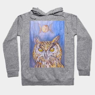 Owl Wisdom and Triple Moon Hoodie